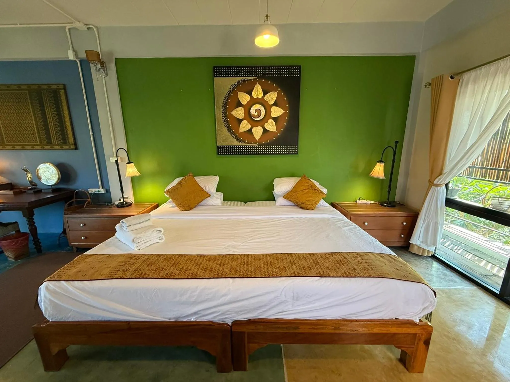 Bed in Golden Mango House