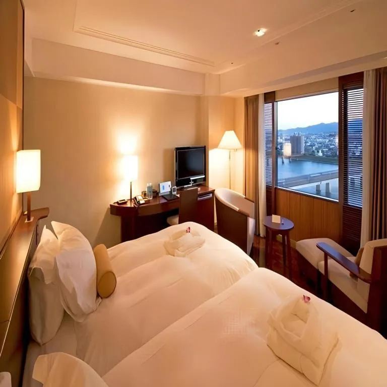 Bed in Miyazaki Kanko Hotel