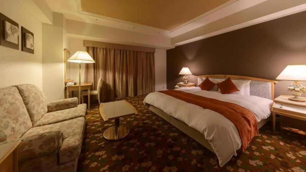 Bed in Miyazaki Kanko Hotel