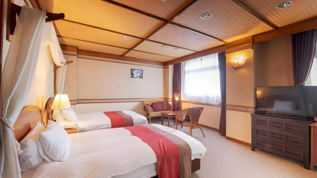 Bed in Hotel New Palace Aizuwakamatsu