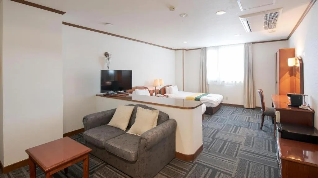 Bed in Hotel New Palace Aizuwakamatsu