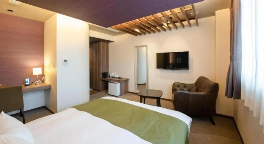 Bed in Hotel New Palace Aizuwakamatsu