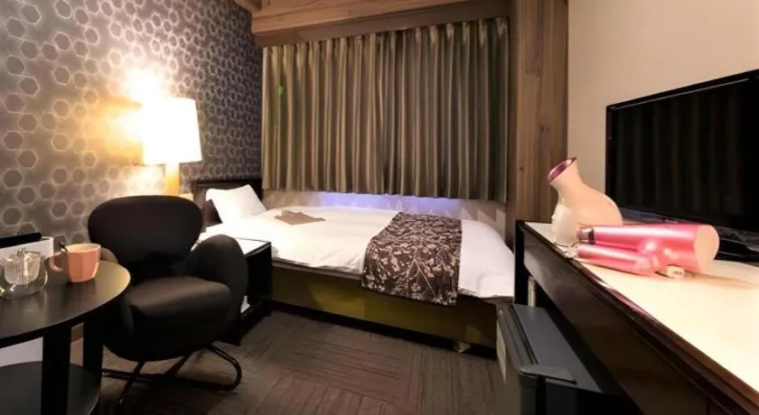 Bed in Hotel Anesis Seto-Ohashi