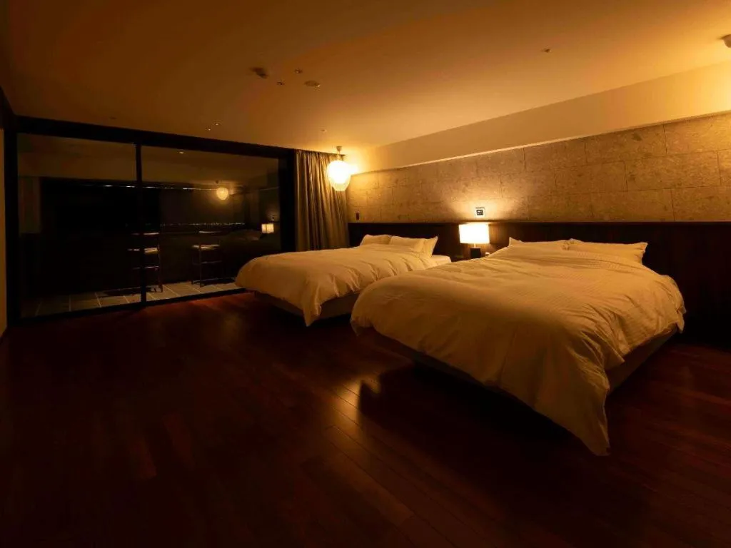 Bed in Kannawa Onsen Hotel Sansuikan