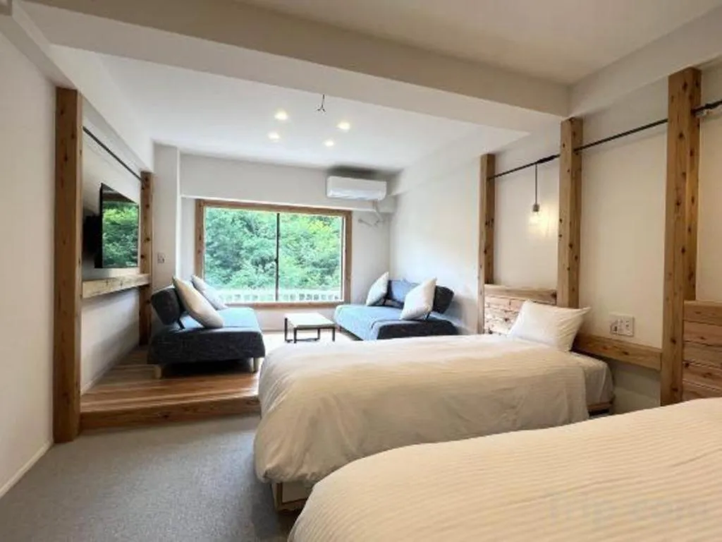 Bed in Muika Onsen Hotel