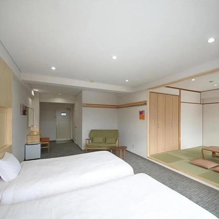 Bed in Muika Onsen Hotel