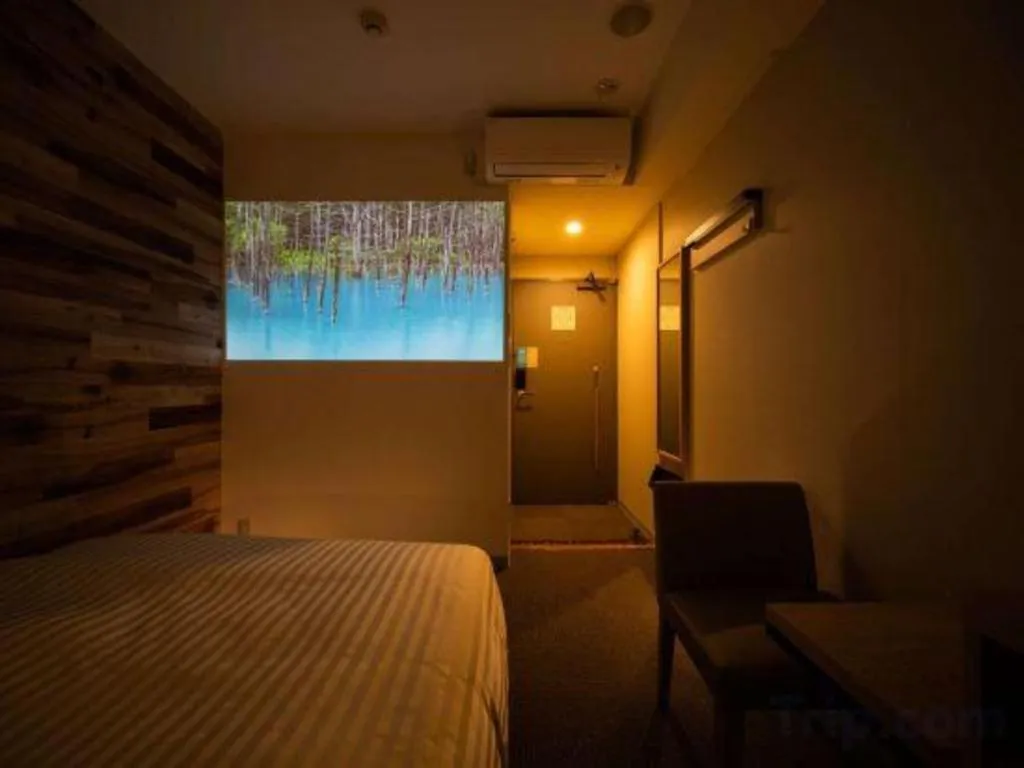 Bed in Super Hotel Hakodate