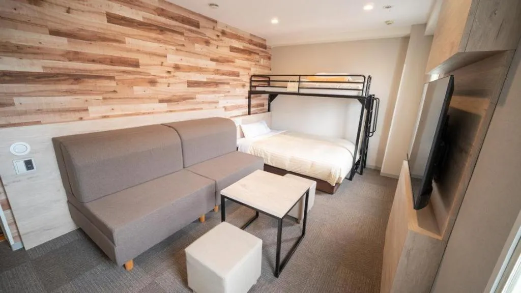 Bed in Super Hotel Hakodate