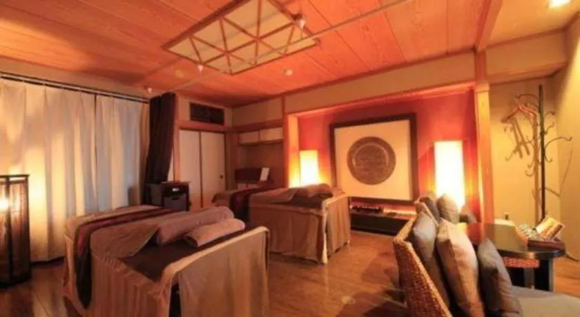 Bed in Luxury Wa Hotel Kaze No Kaori