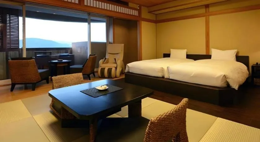 Bed in Luxury Wa Hotel Kaze No Kaori