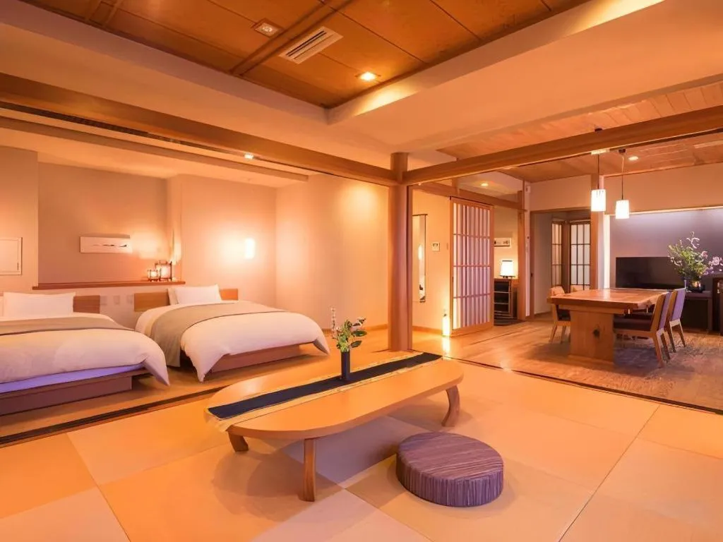 Bed in Hotel Matsumotoro