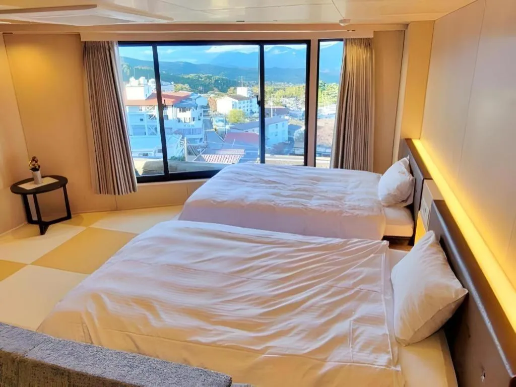 Bed in Hotel Matsumotoro