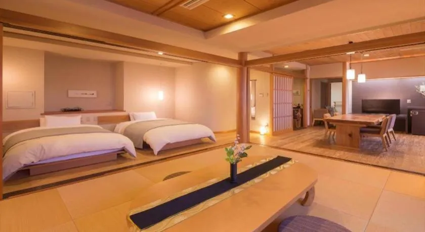 Bed in Hotel Matsumotoro