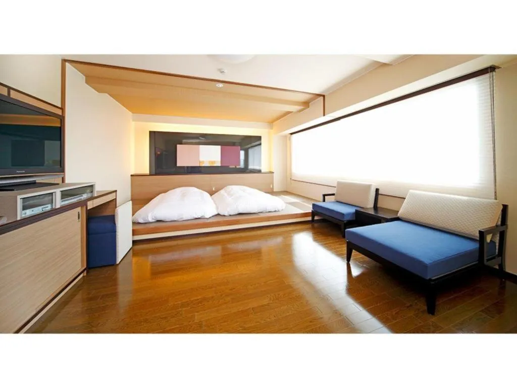 Bed in Green Hotel Yes Nagahama Minatokan