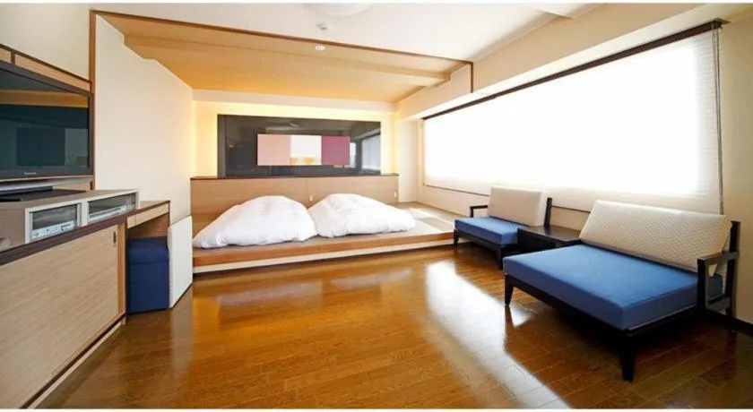 Bed in Green Hotel Yes Nagahama Minatokan