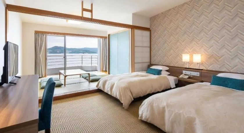 Bed in Hotel Harvest Hamanako