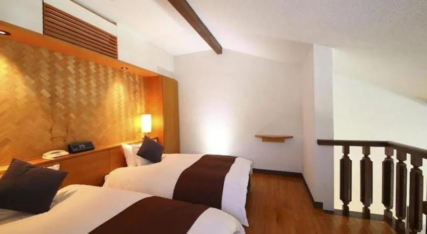 Bed in Hotel Harvest Tateshina