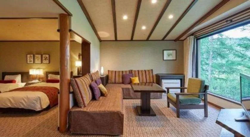 Bed in Hotel Harvest Tateshina