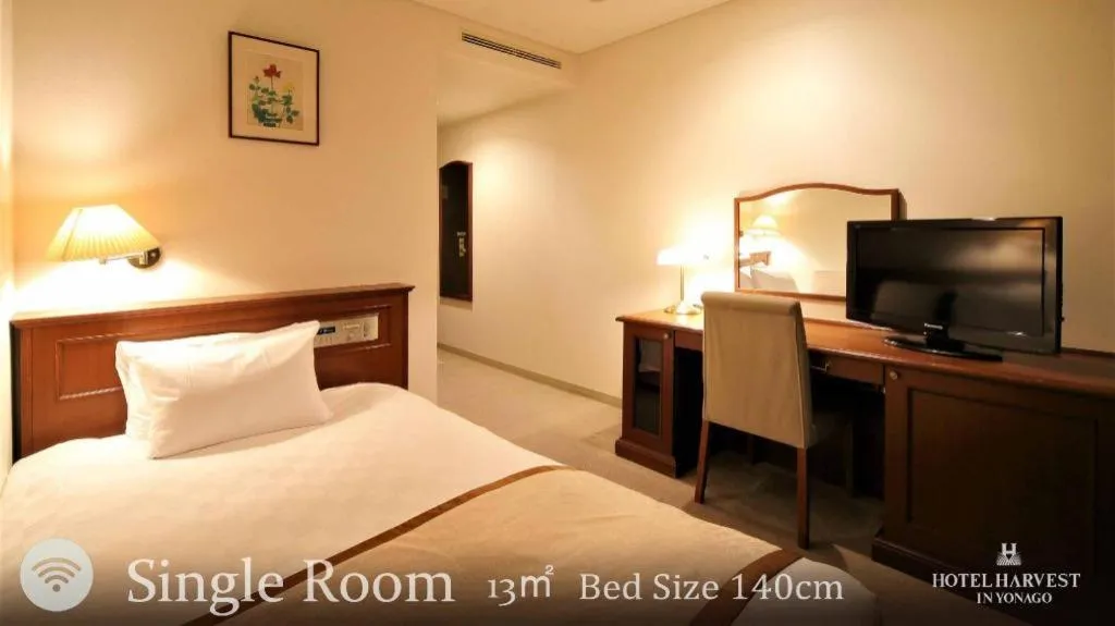 Bed in Hotel Harvest In Yonago