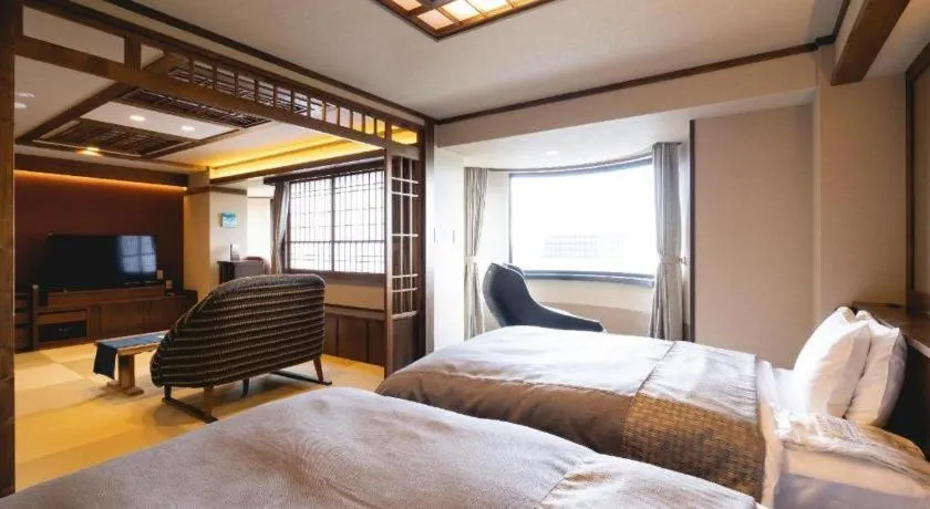 Bed in Otaru Furukawa Hotel