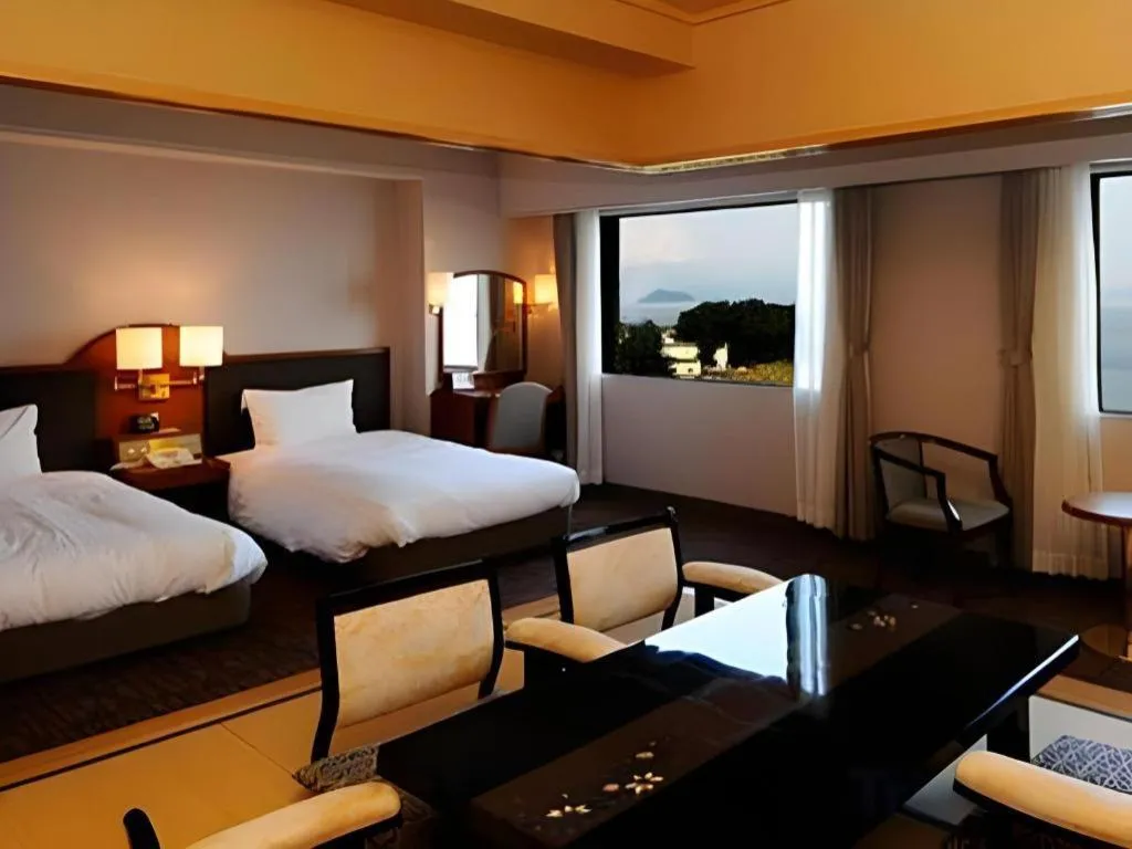 Bed in Imazu Sun Bridge Hotel