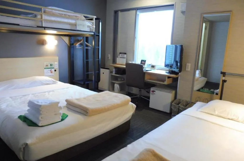 Bed in Super Hotel Arai-Niigata