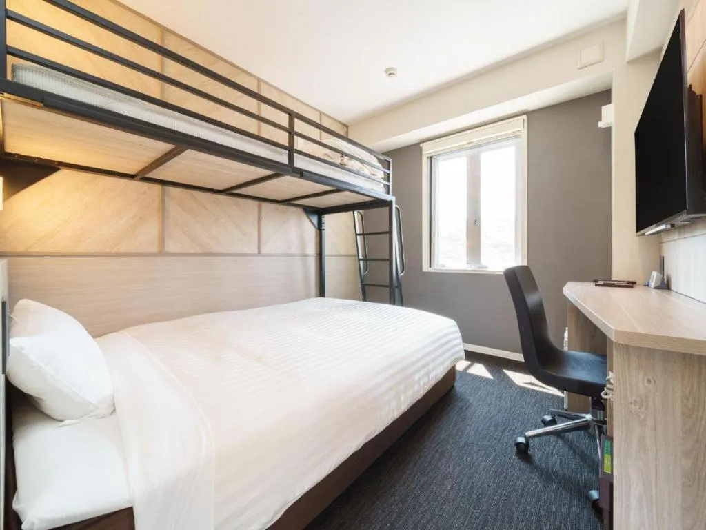 Bed in Super Hotel Satsuma Sendai