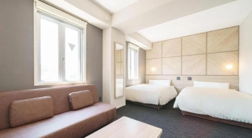 Bed in Super Hotel Satsuma Sendai