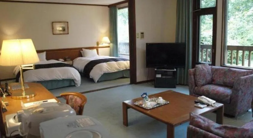 Bed in Hakkoda Hotel