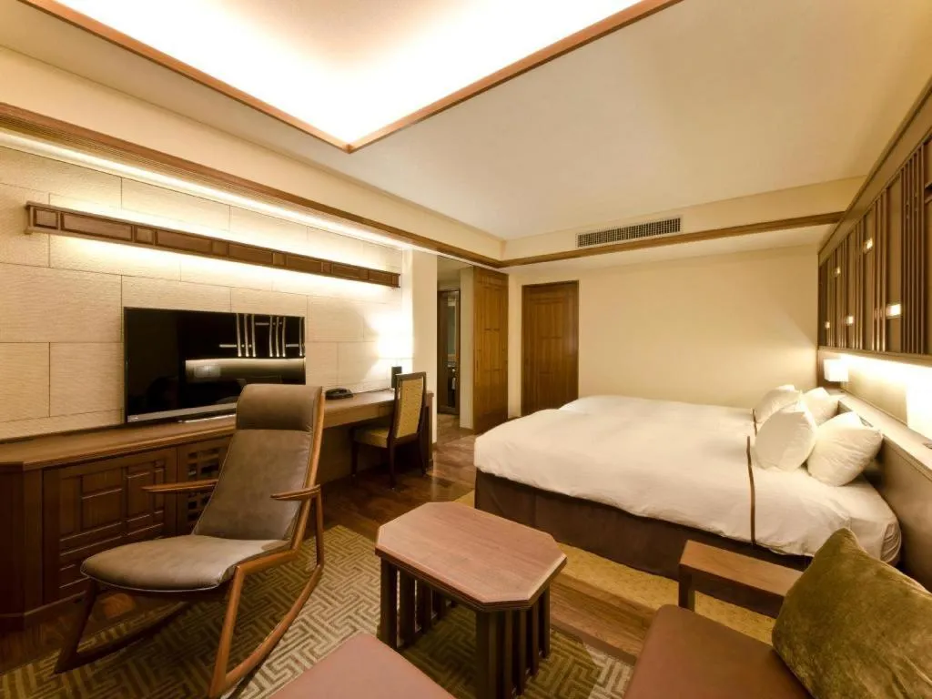 Bed in Akakura Kanko Hotel