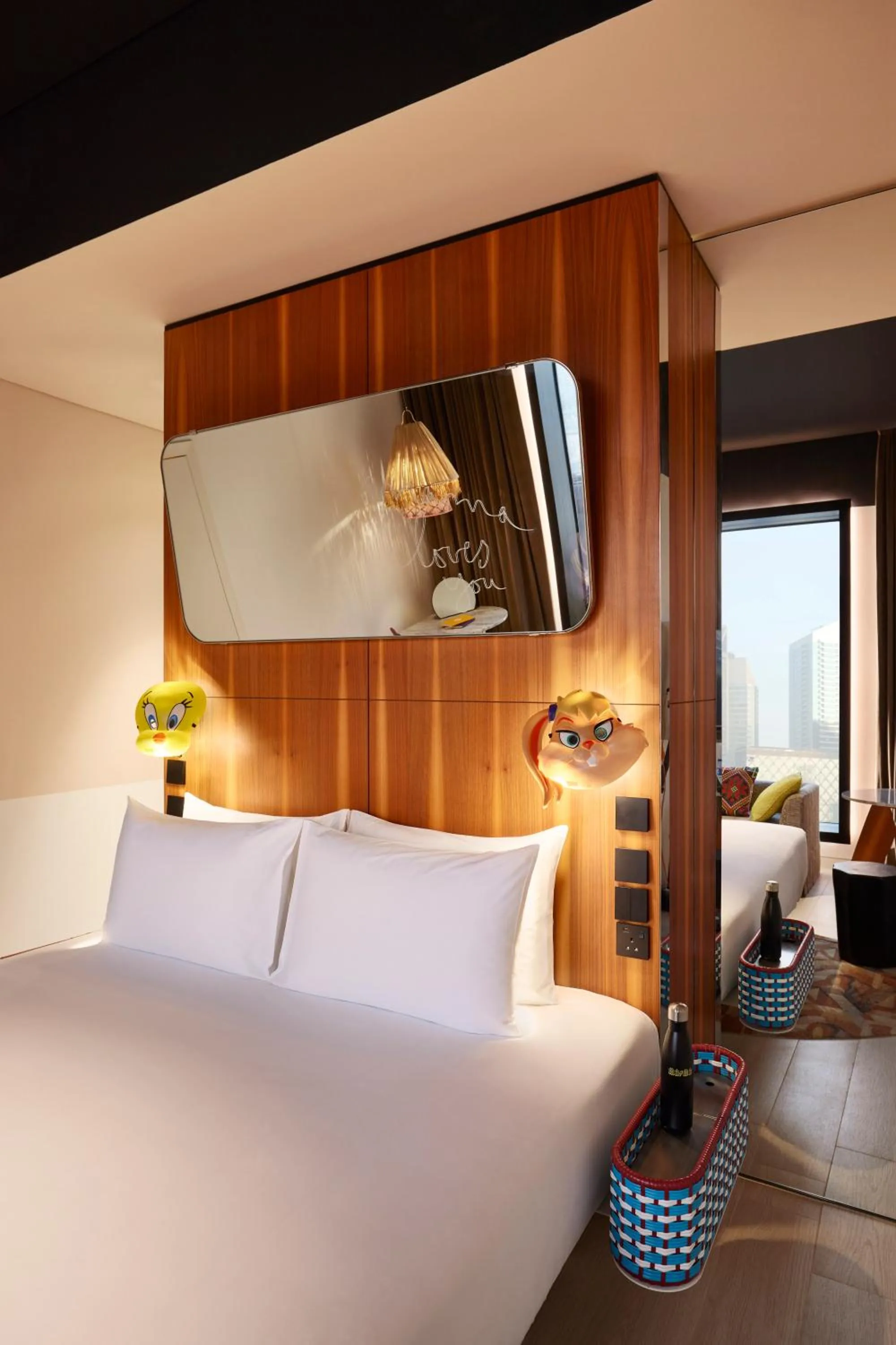 Bed in Mama Shelter Dubai