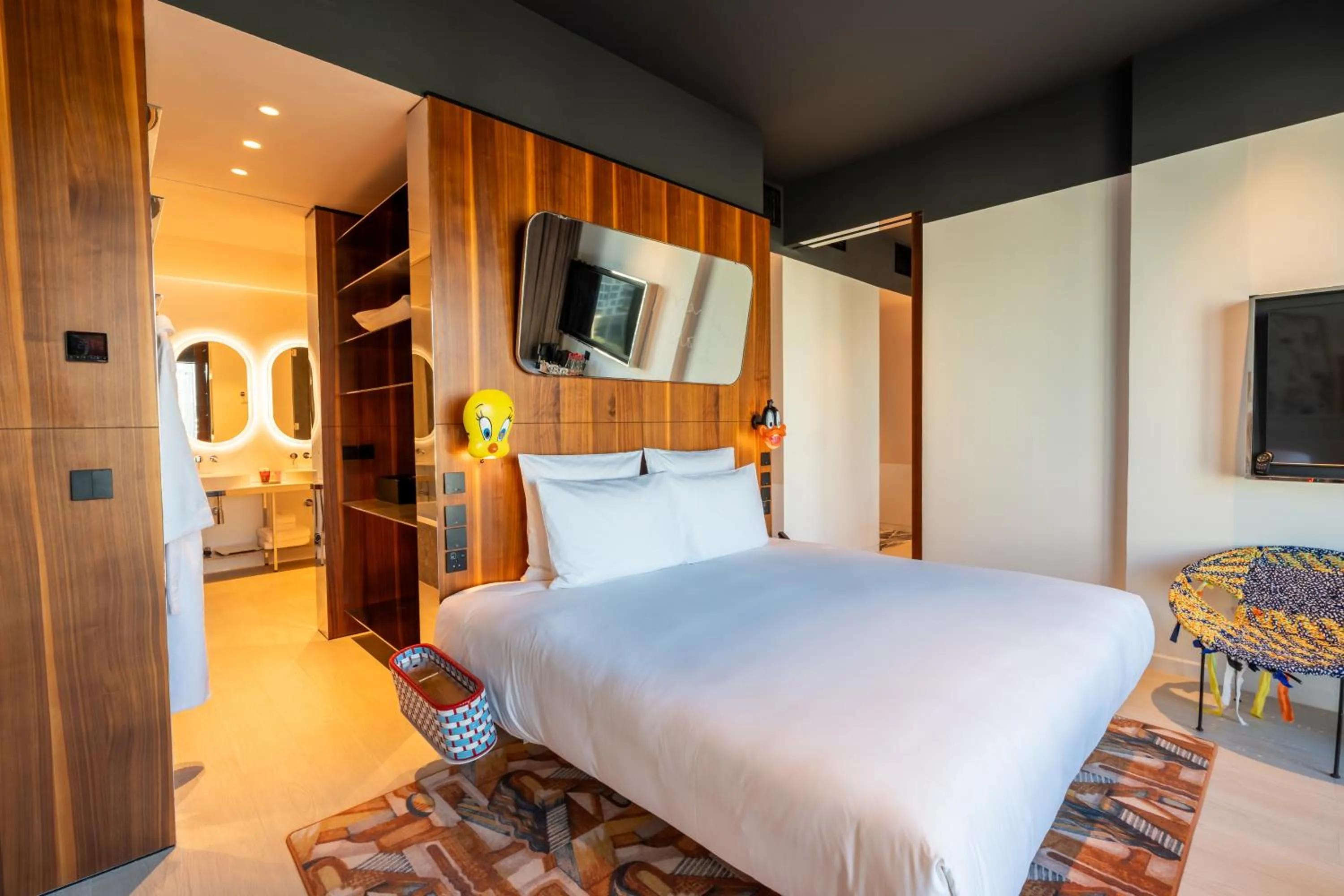 Bed in Mama Shelter Dubai