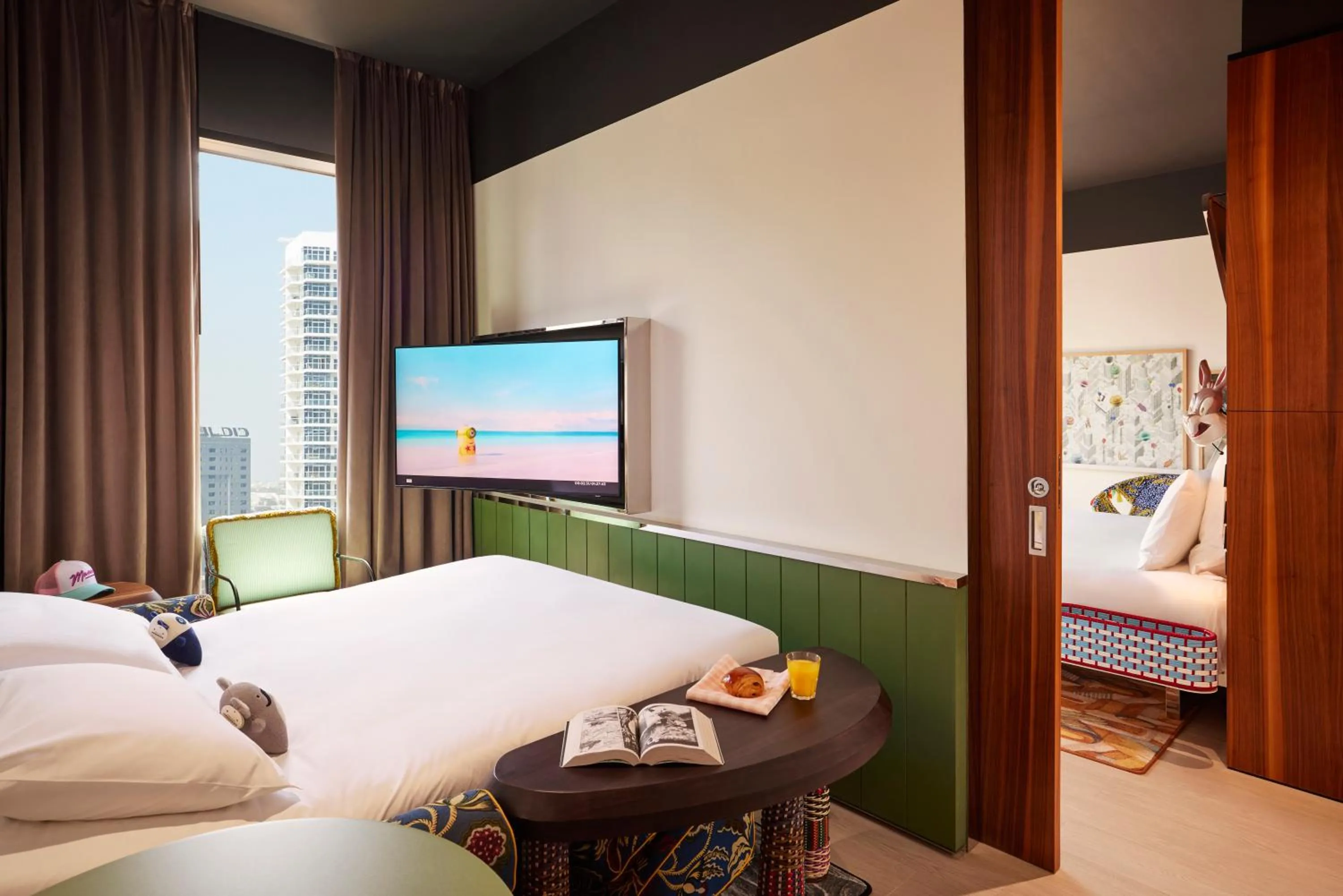 Bed in Mama Shelter Dubai