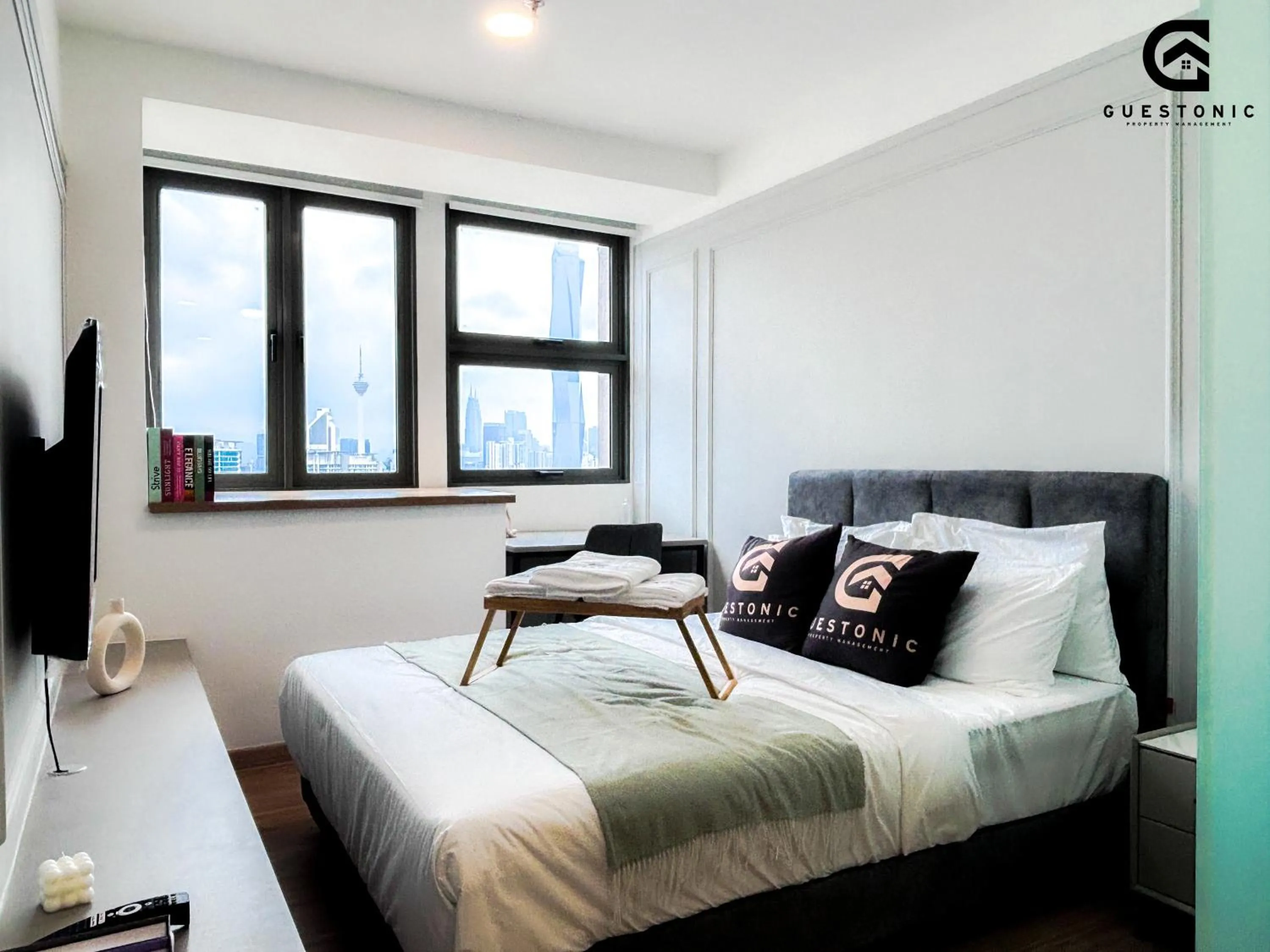 Bedroom, Bed in Riveria City KL Sentral by Guestonic