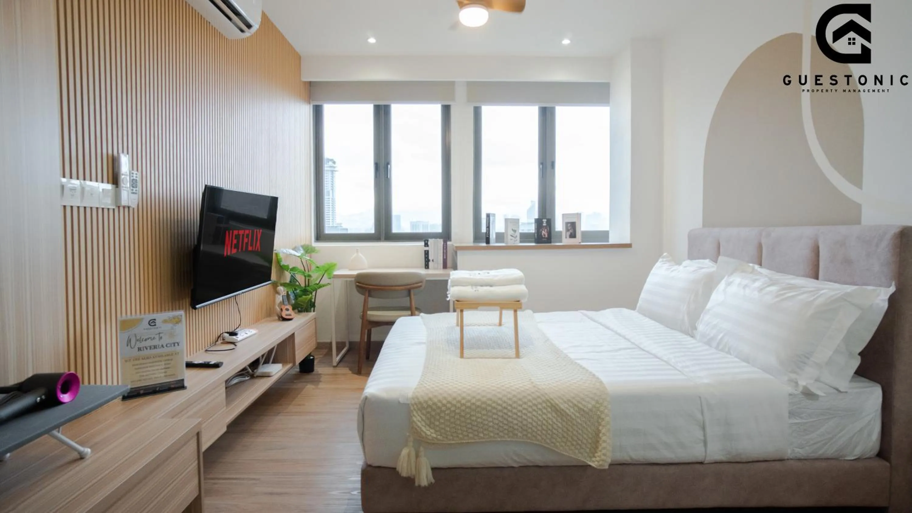 Bed in Riveria City KL Sentral by Guestonic
