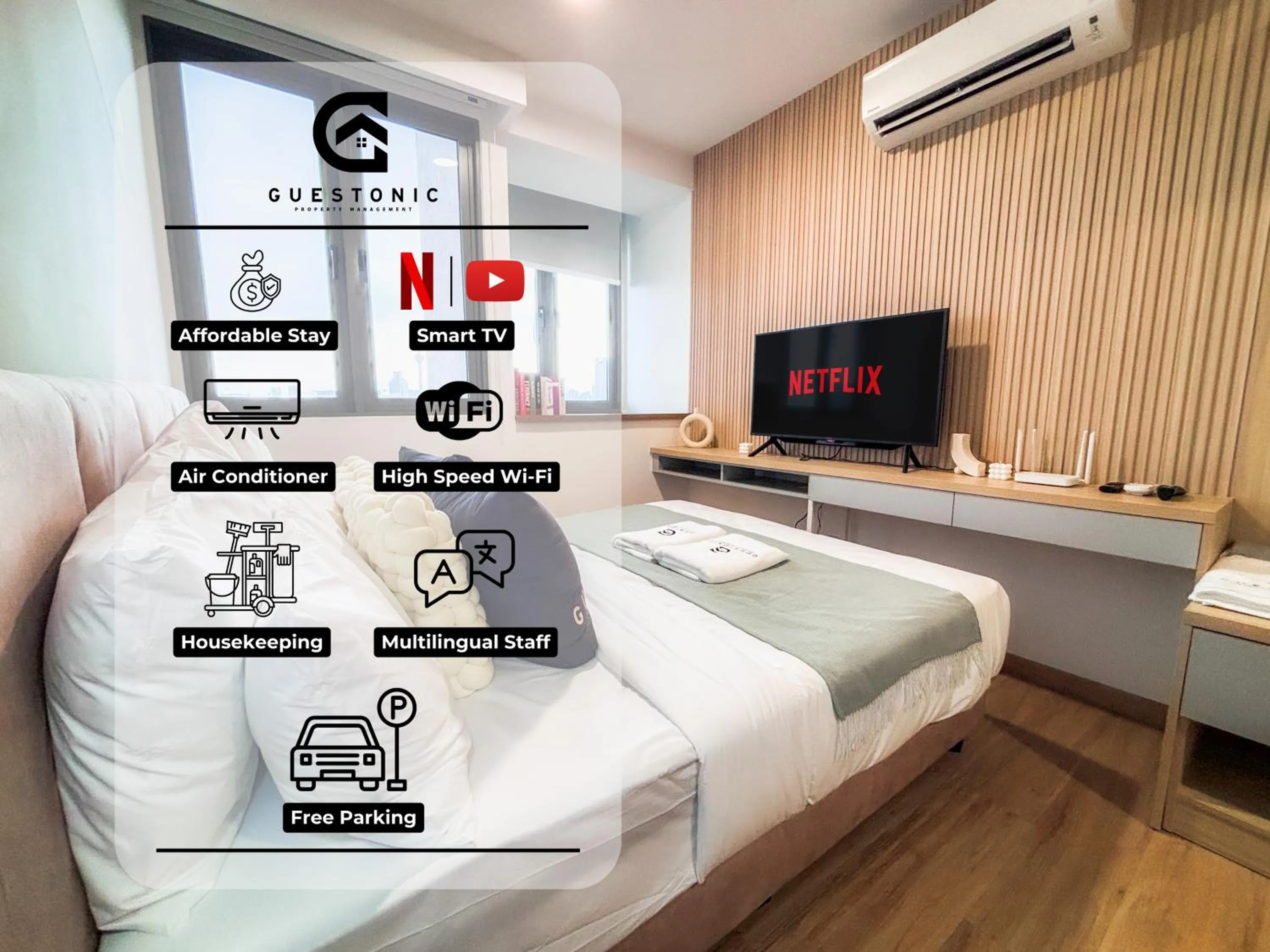 Bed in Riveria City KL Sentral by Guestonic
