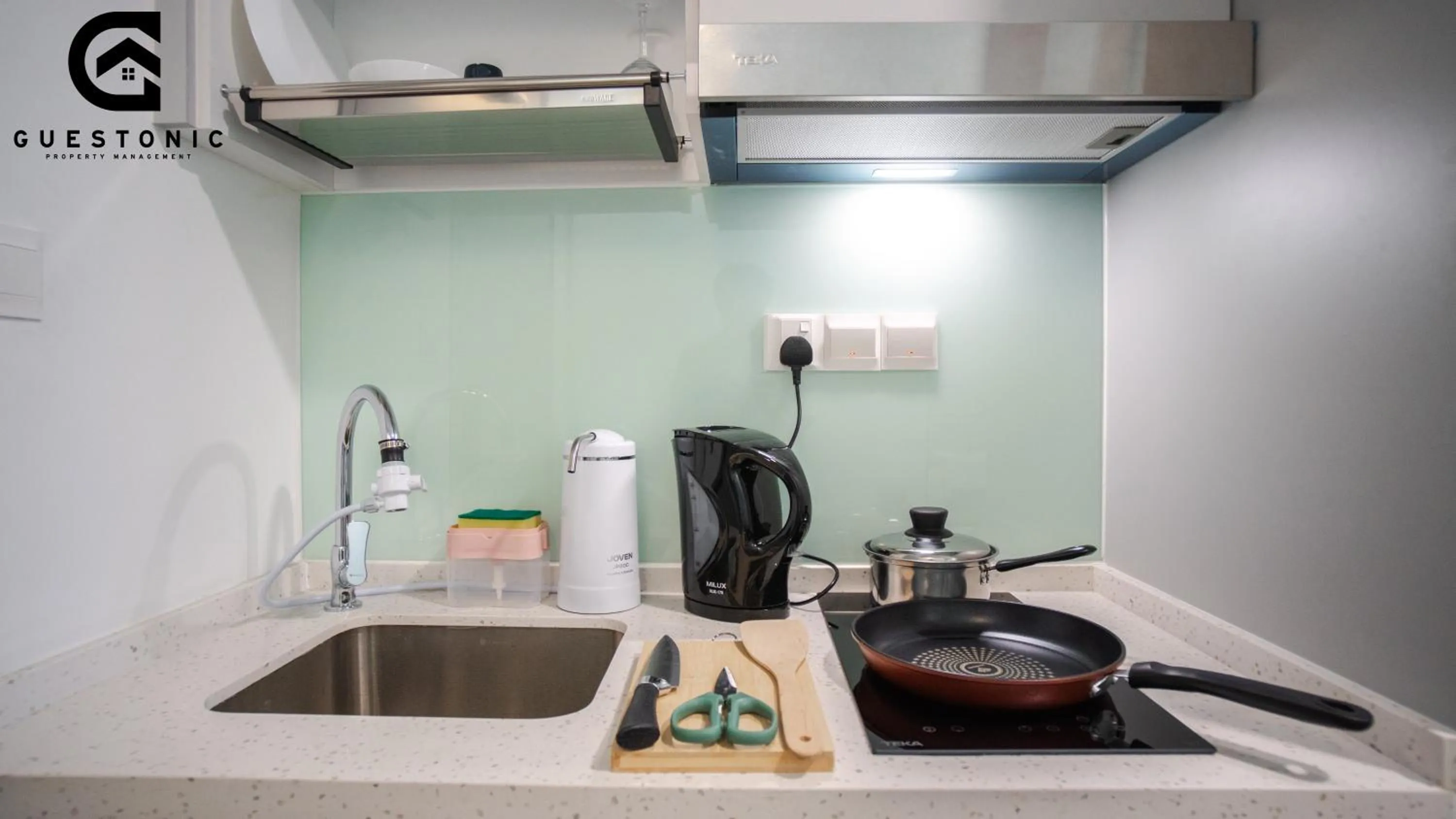 Kitchen or kitchenette in Riveria City KL Sentral by Guestonic