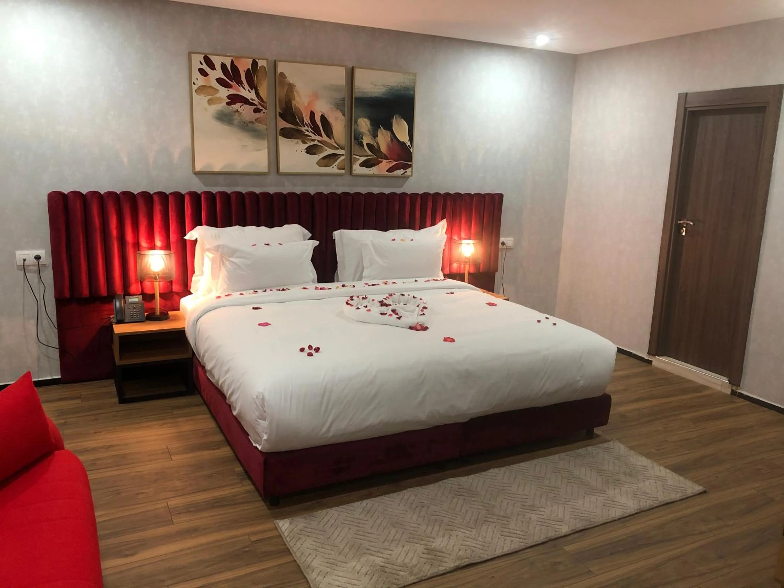 Bed in Hôtel Hariz Son