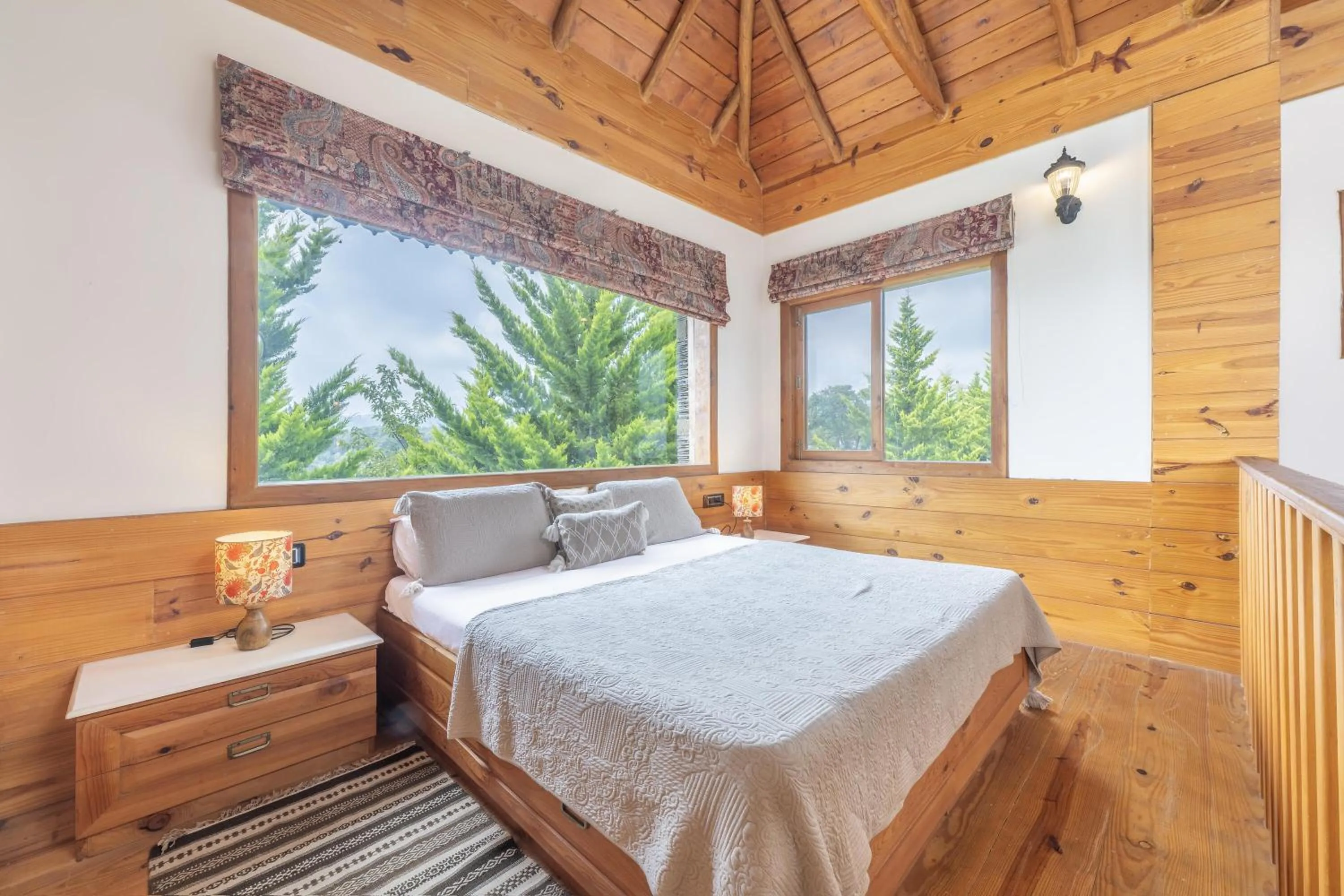 Bed in Echor Hill Farm Cottages Palampur