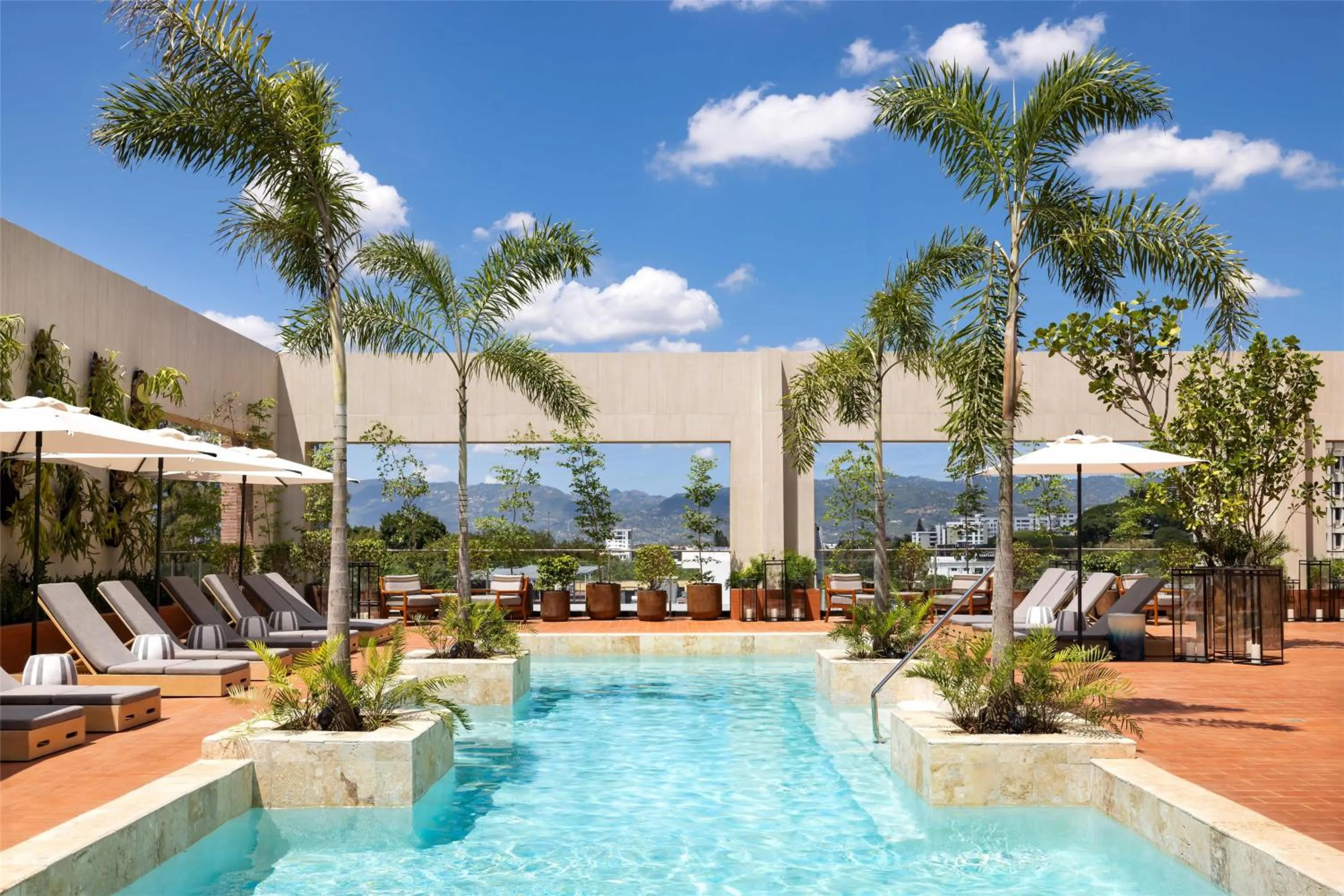 Pool view in Hotel Santiago, Curio Collection By Hilton
