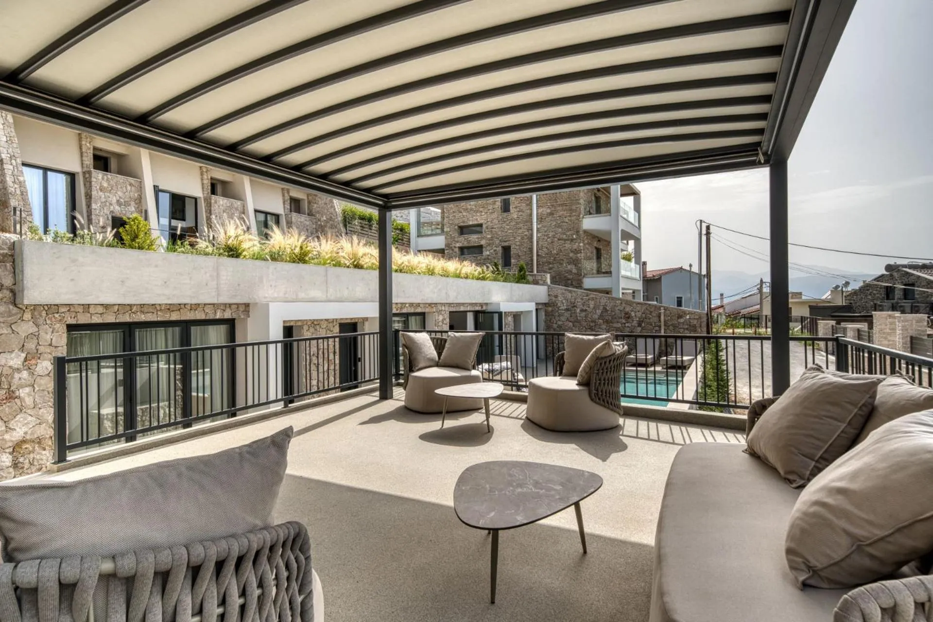 Seating area in Anima Deluxe Suites