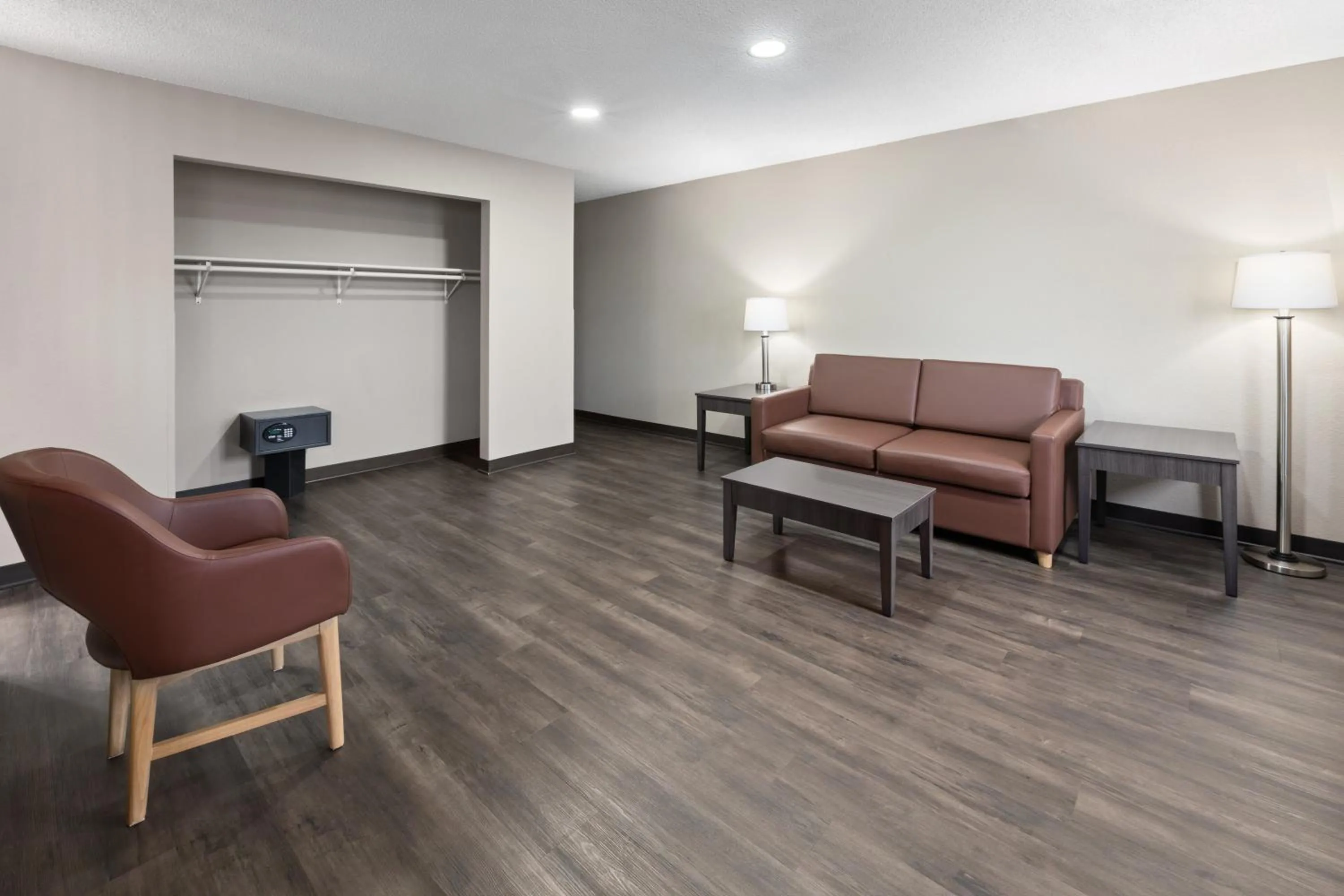 Seating area in Super 8 by Wyndham Summersville - New River National Park