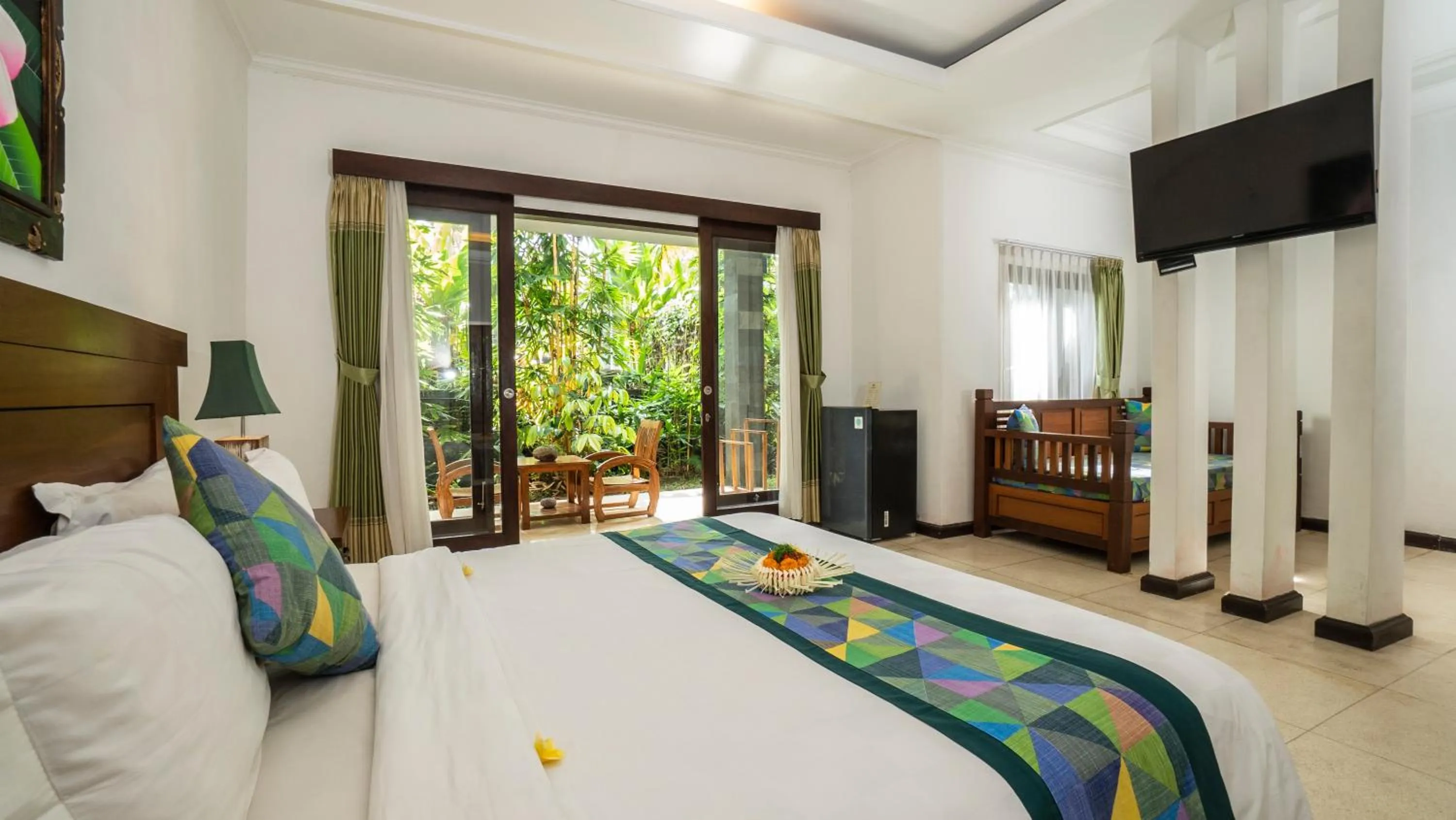 Bed in Gita Maha Ubud Hotel by Mahaputra