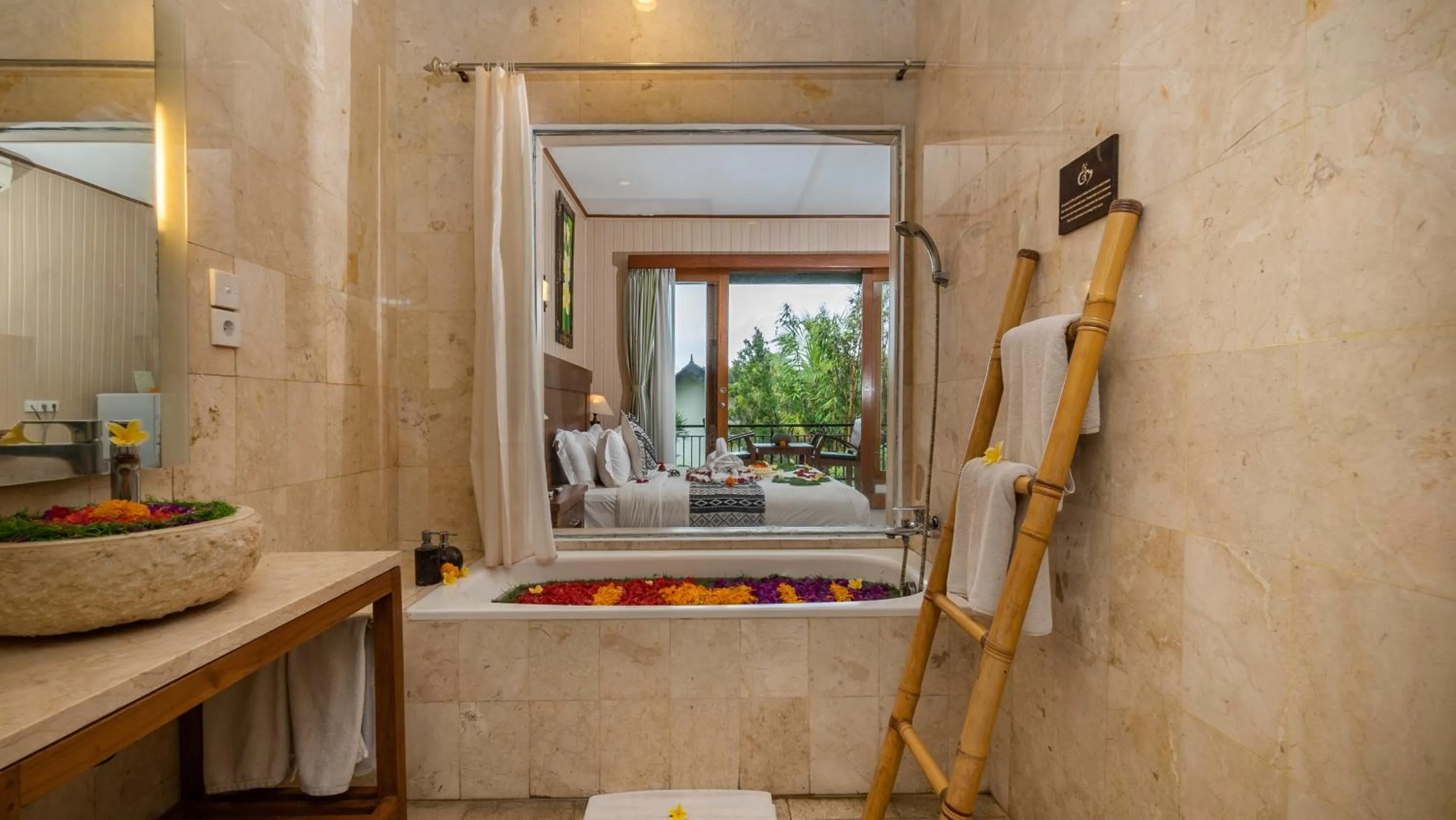 Bath in Gita Maha Ubud Hotel by Mahaputra