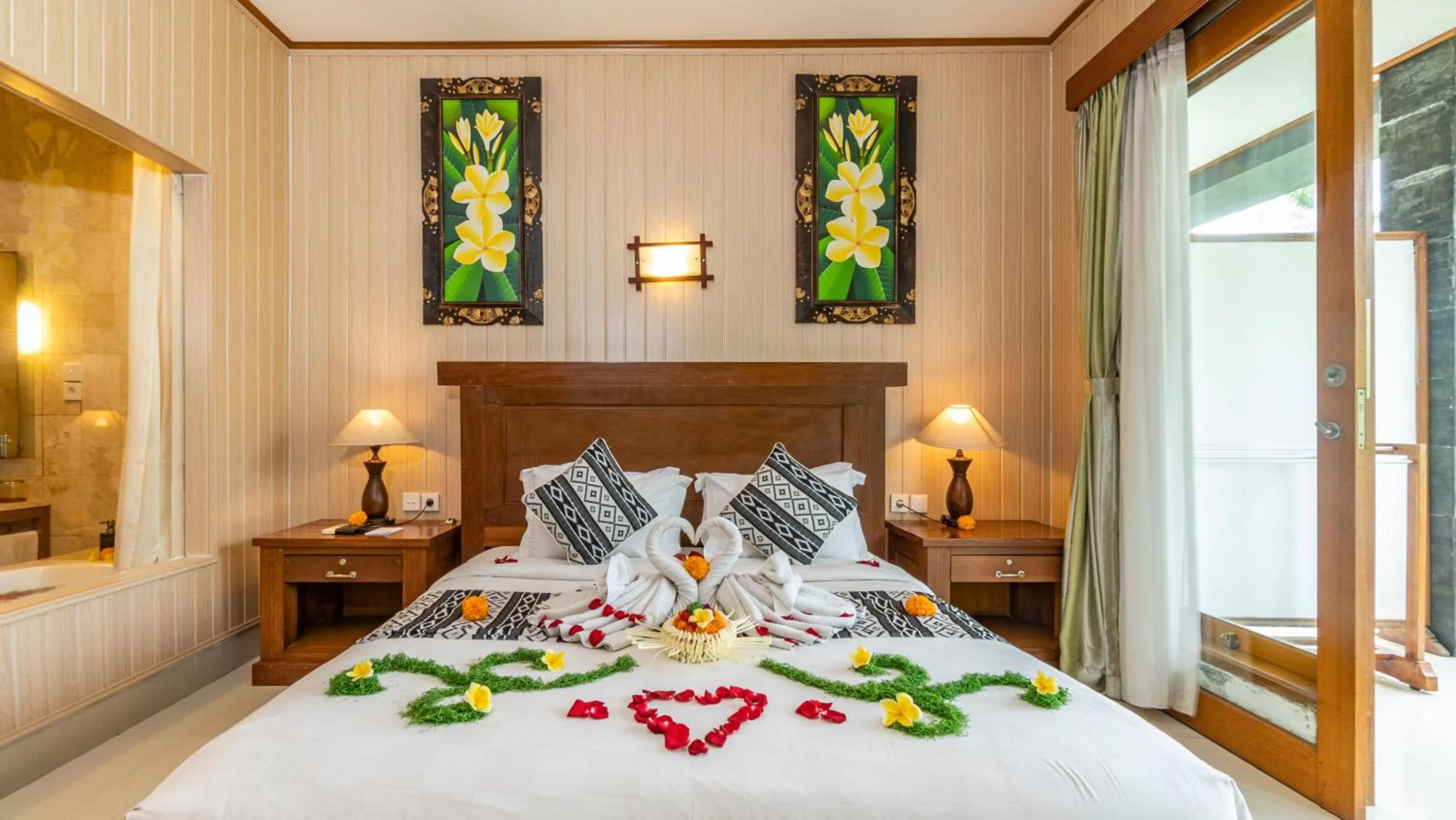 Bed in Gita Maha Ubud Hotel by Mahaputra