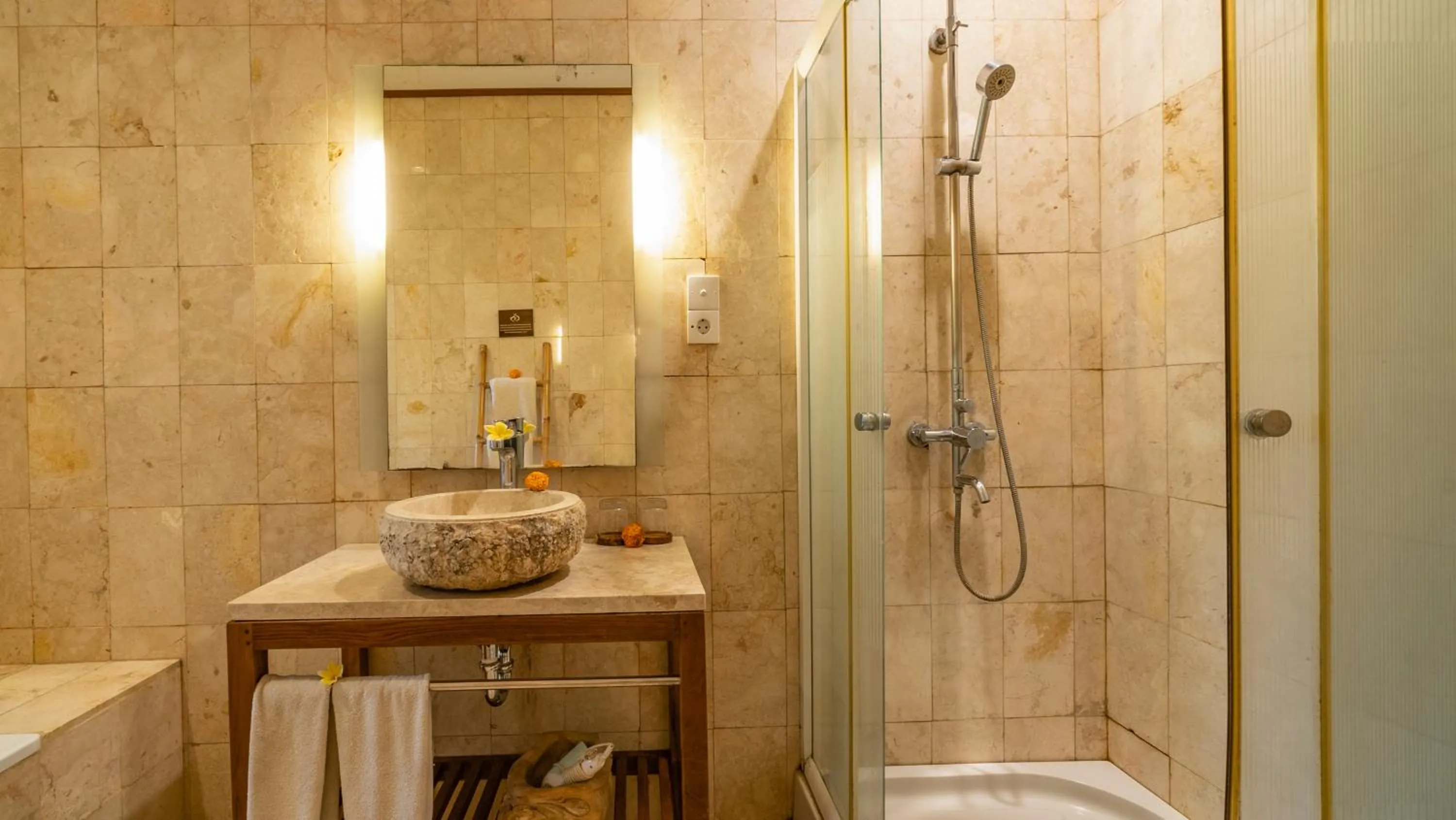 Shower in Gita Maha Ubud Hotel by Mahaputra
