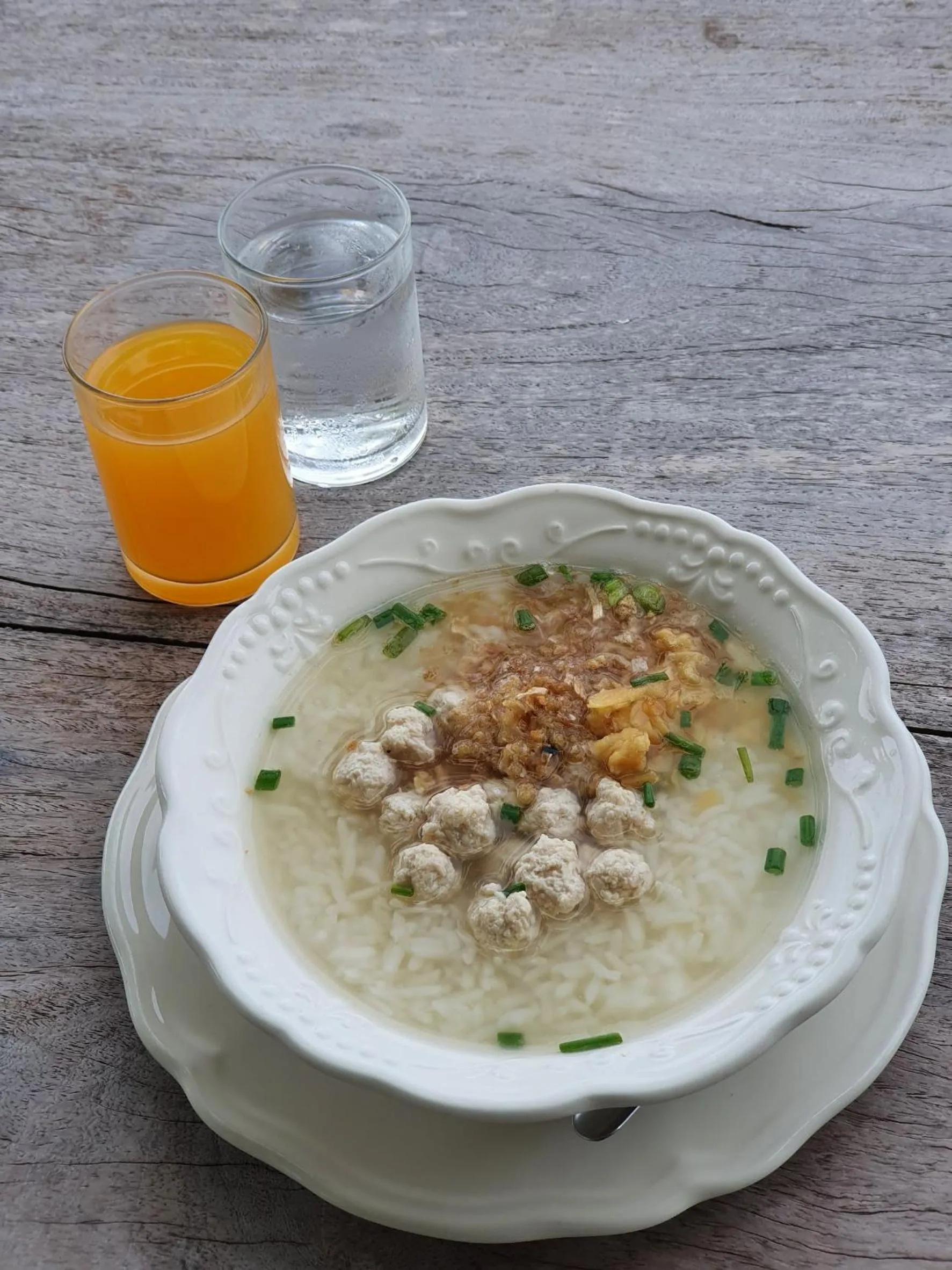 Asian breakfast in Mam Kaibae Hotel