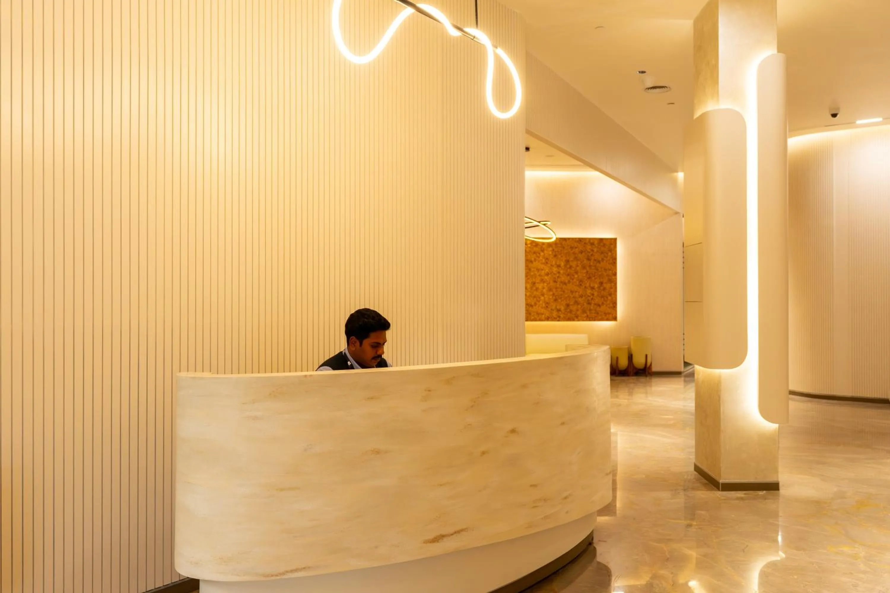 Lobby or reception in 0484 Aero Lounge-Terminal 2 Cochin Airport Hotel