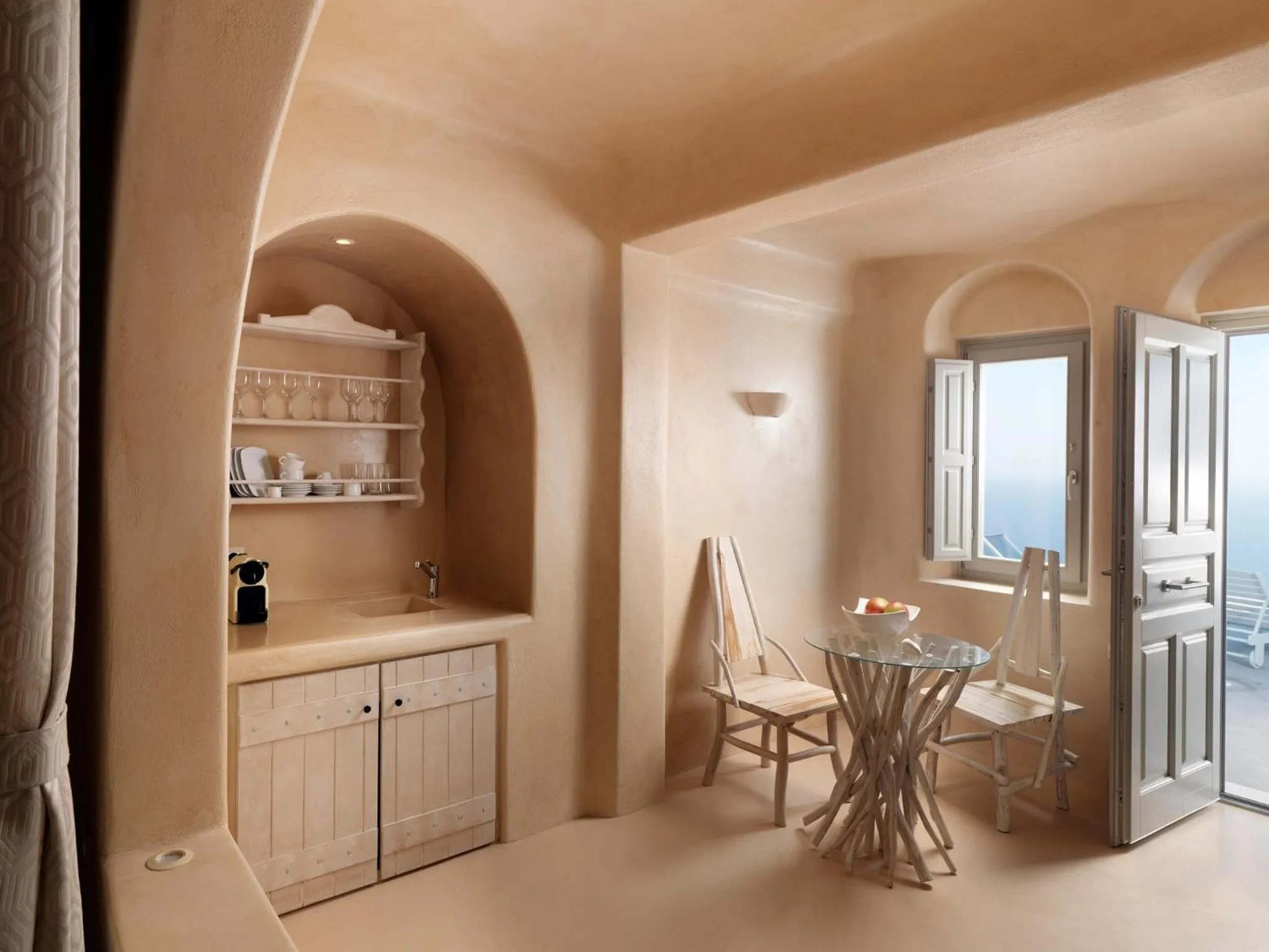 Kitchen or kitchenette in Dome Santorini Resort