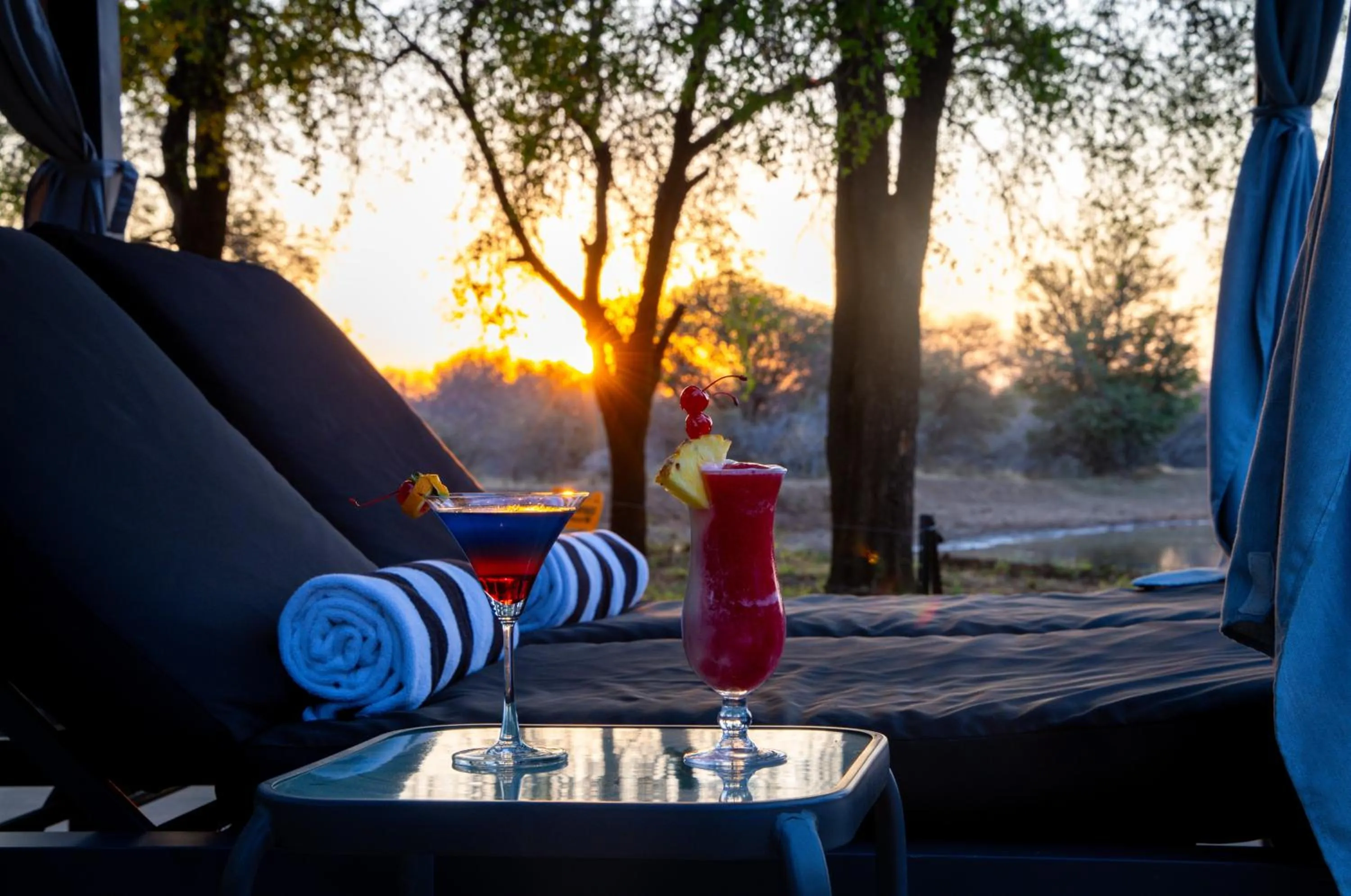 Sunset in Black Rhino Game Lodge